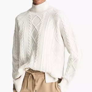 Reiss - Nina-Cable Tunic Cream